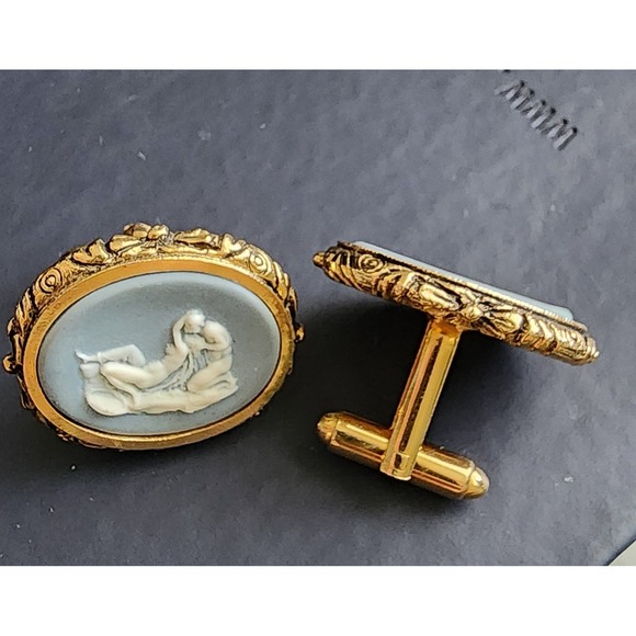 Danté Other - Vintage Danté Museum Masterpiece "The Kiss" Incolay Stone Cufflinks -